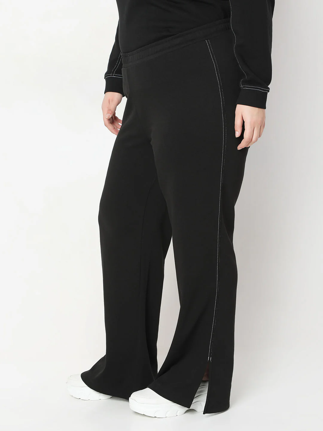 Curve Black Wide Leg Trouser - Image 3