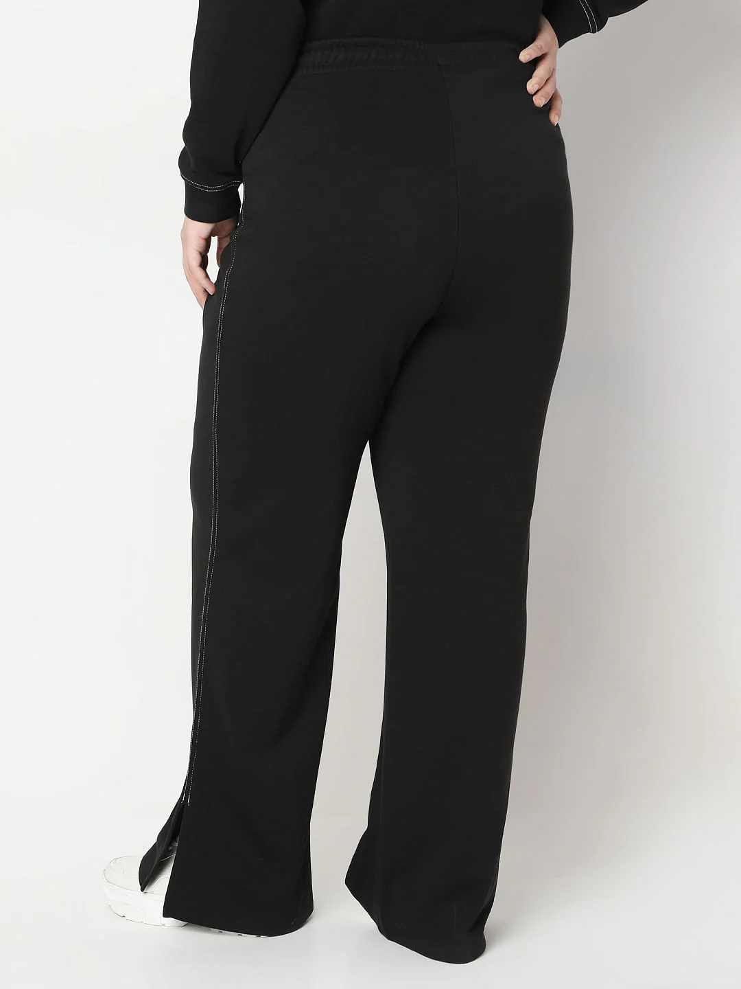 Curve Black Wide Leg Trouser - Image 4