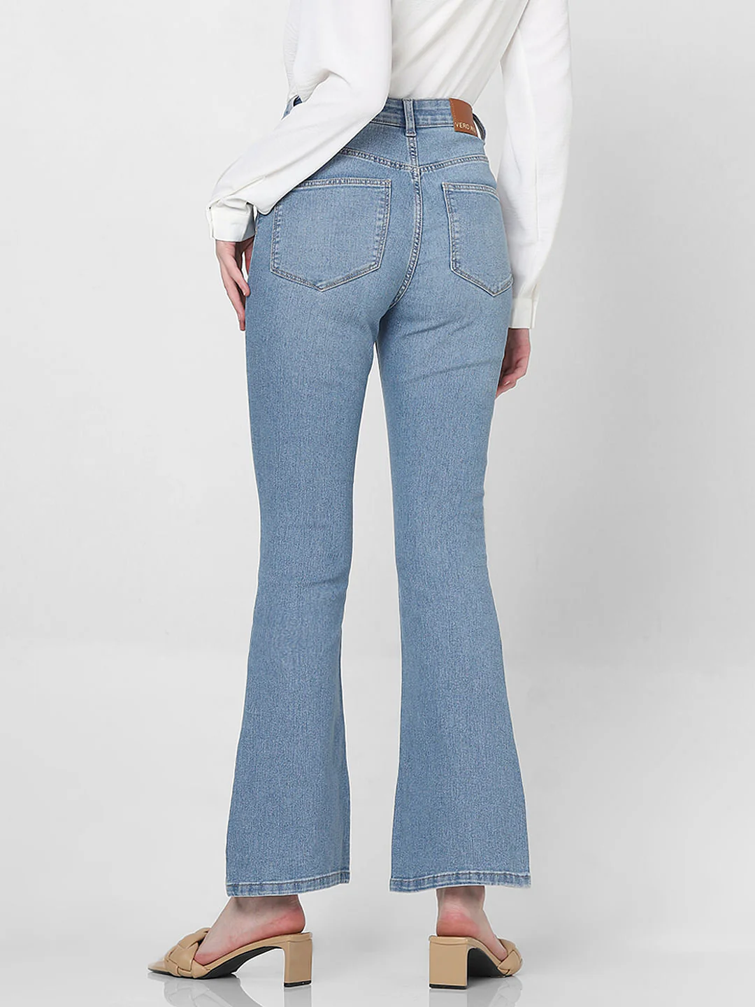 Light Blue High Rise Petra Bootcut Jeans - Image 4