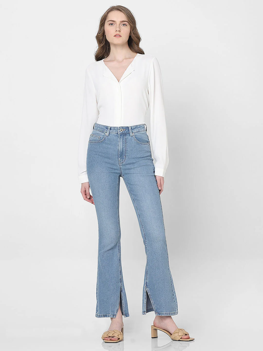 Light Blue High Rise Petra Bootcut Jeans - Image 5