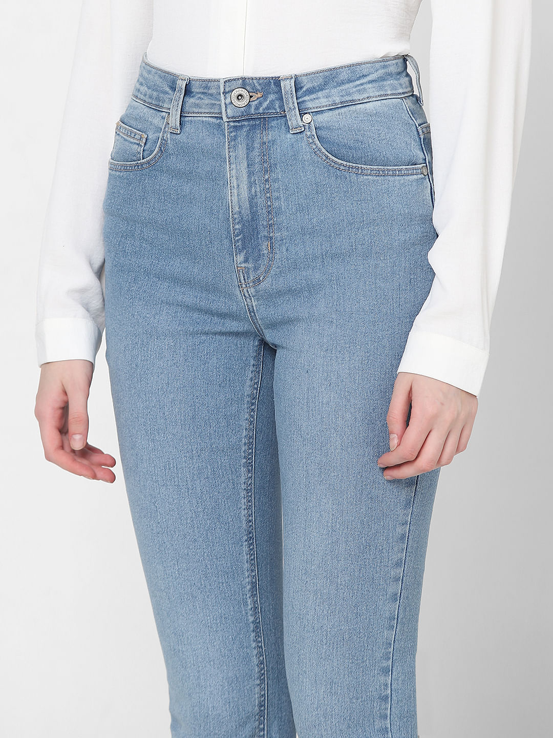 Light Blue High Rise Petra Bootcut Jeans - Image 6