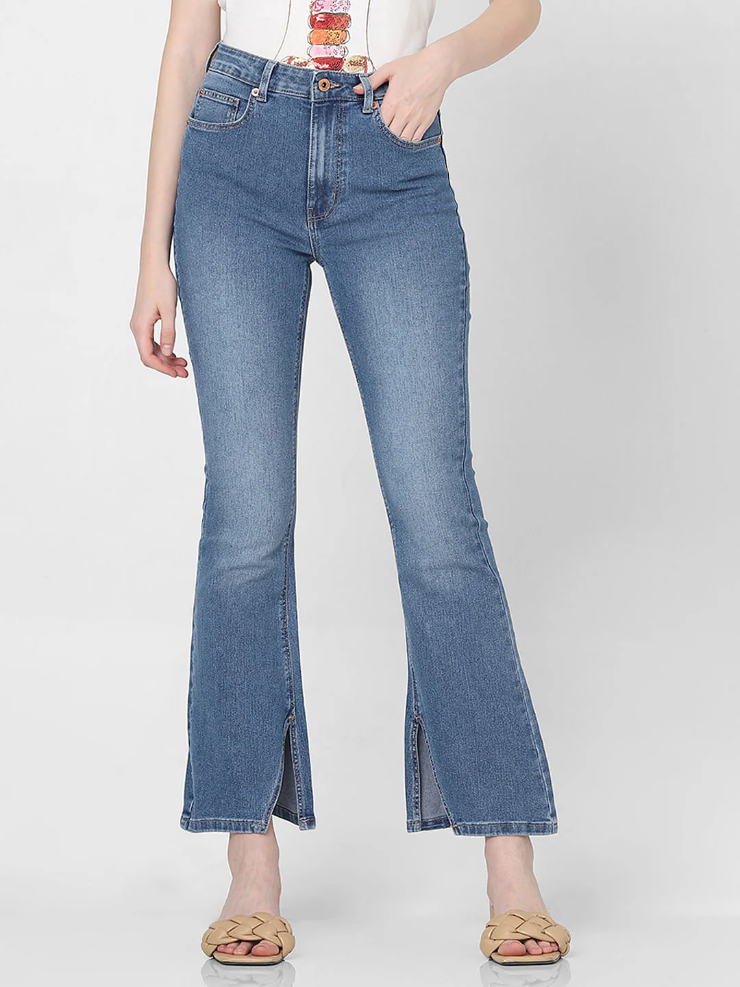 Blue High Rise Petra Bootcut Jeans - Image 2