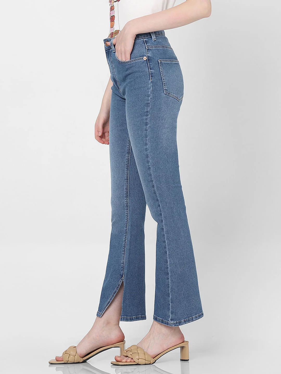 Blue High Rise Petra Bootcut Jeans - Image 3