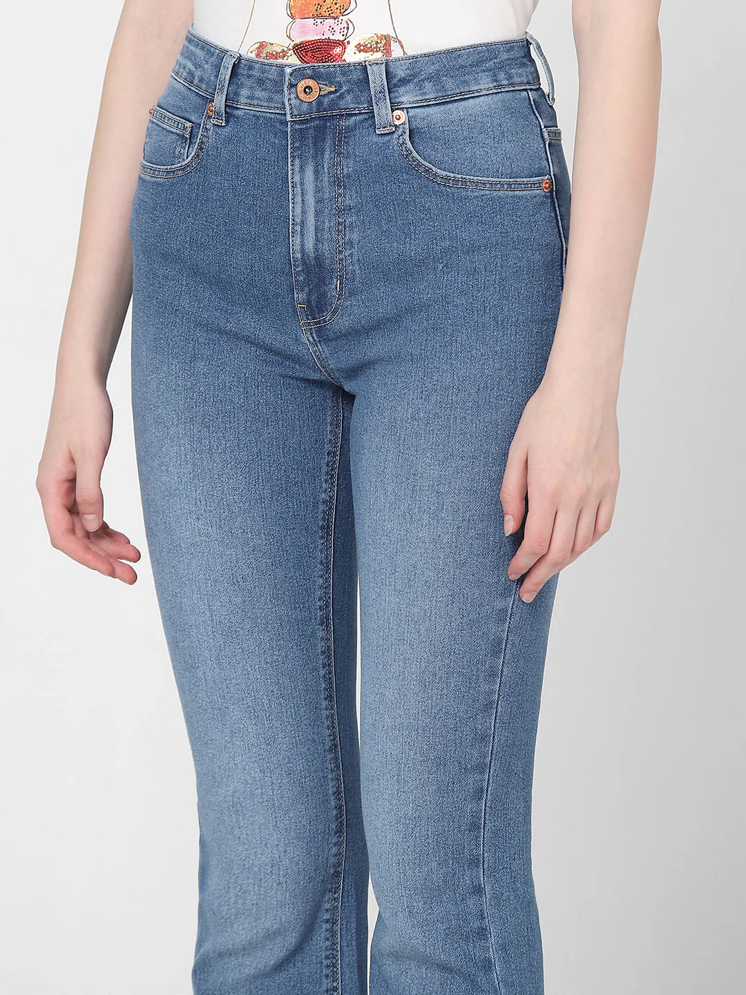 Blue High Rise Petra Bootcut Jeans - Image 6