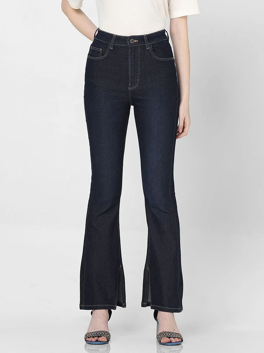 Dark Blue High Rise Petra Bootcut Jeans - Image 2