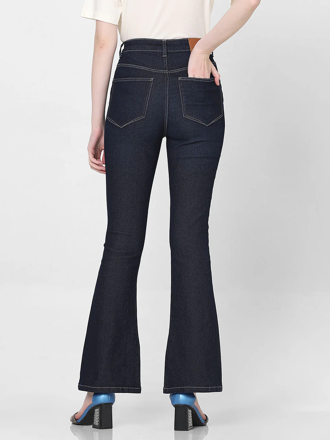 Dark Blue High Rise Petra Bootcut Jeans - Image 4
