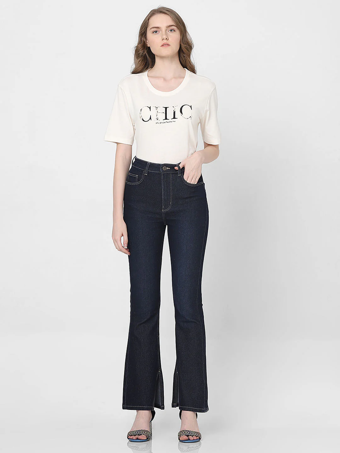 Dark Blue High Rise Petra Bootcut Jeans - Image 5