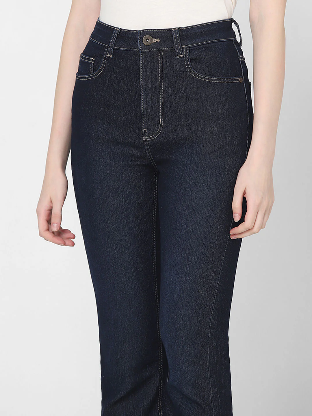 Dark Blue High Rise Petra Bootcut Jeans - Image 6