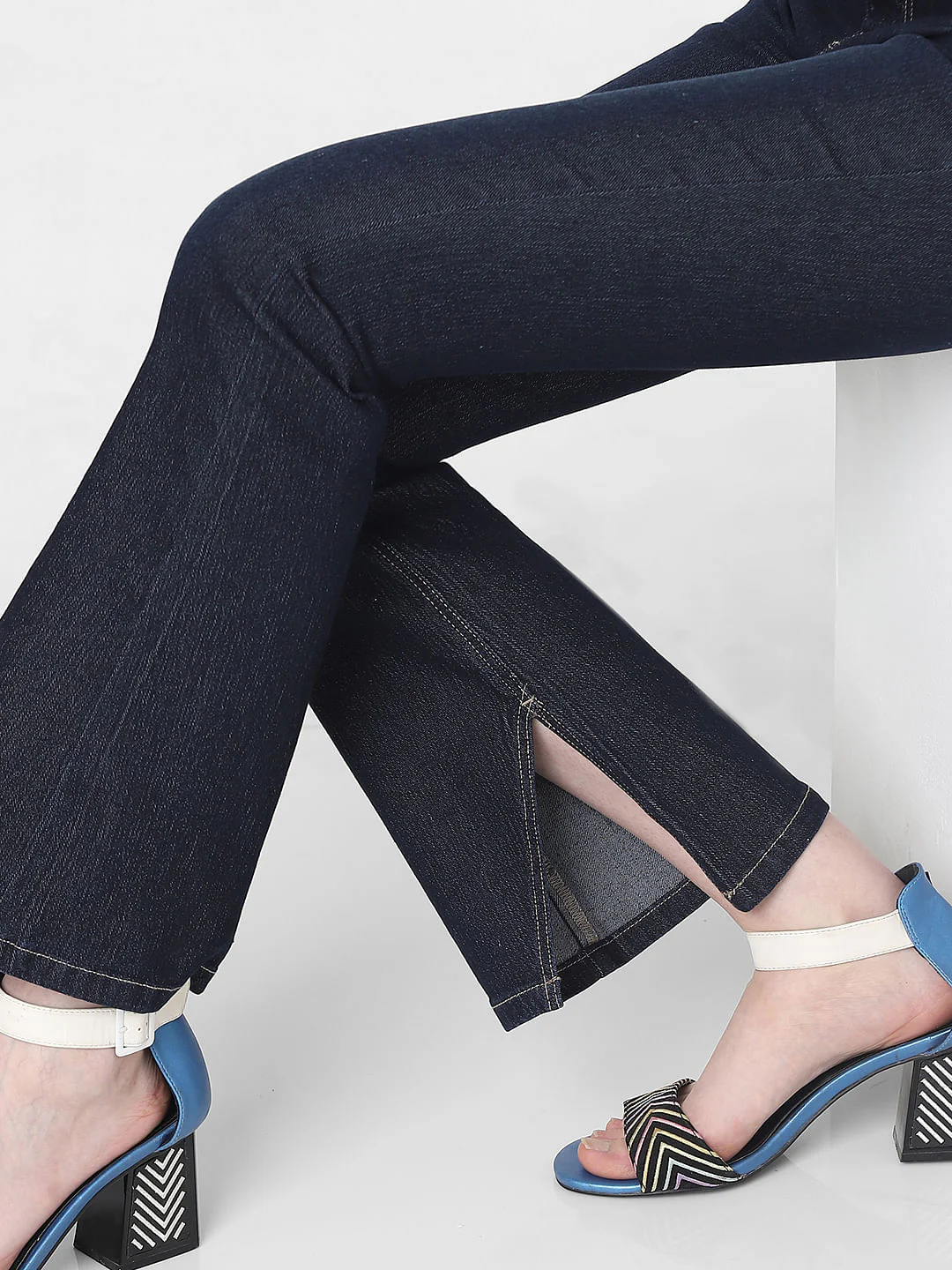 Dark Blue High Rise Petra Bootcut Jeans - Image 8