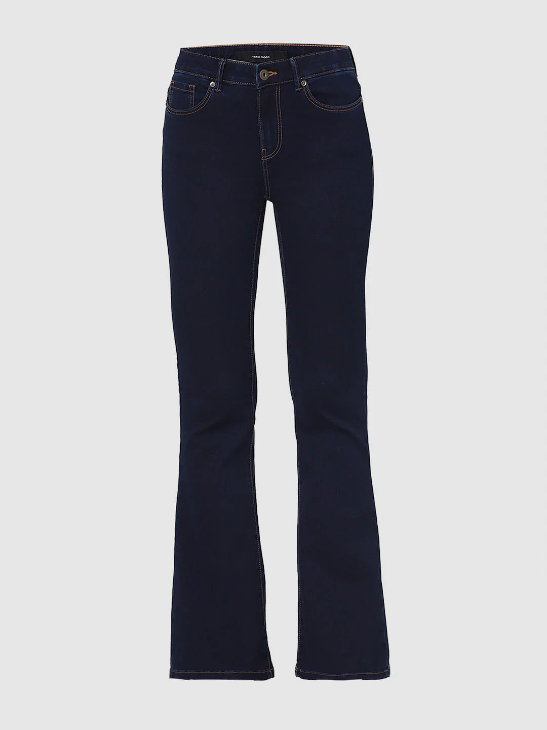 Dark Blue Mid Rise Bootcut Jeans - Image 7