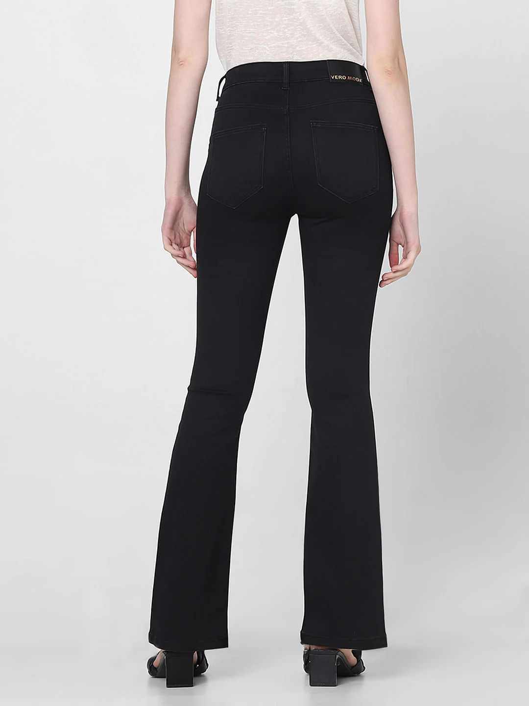 Black Mid Rise Bootcut Jeans - Image 4