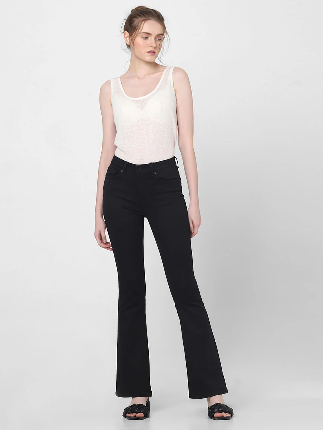 Black Mid Rise Bootcut Jeans - Image 5