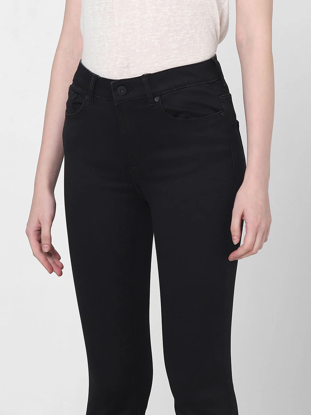 Black Mid Rise Bootcut Jeans - Image 6