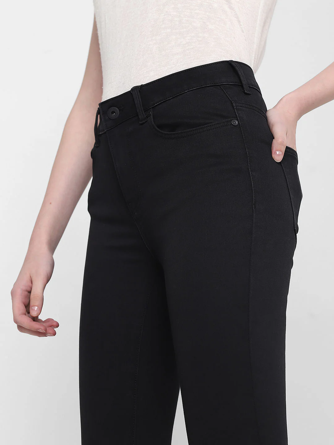 Black Mid Rise Bootcut Jeans - Image 8
