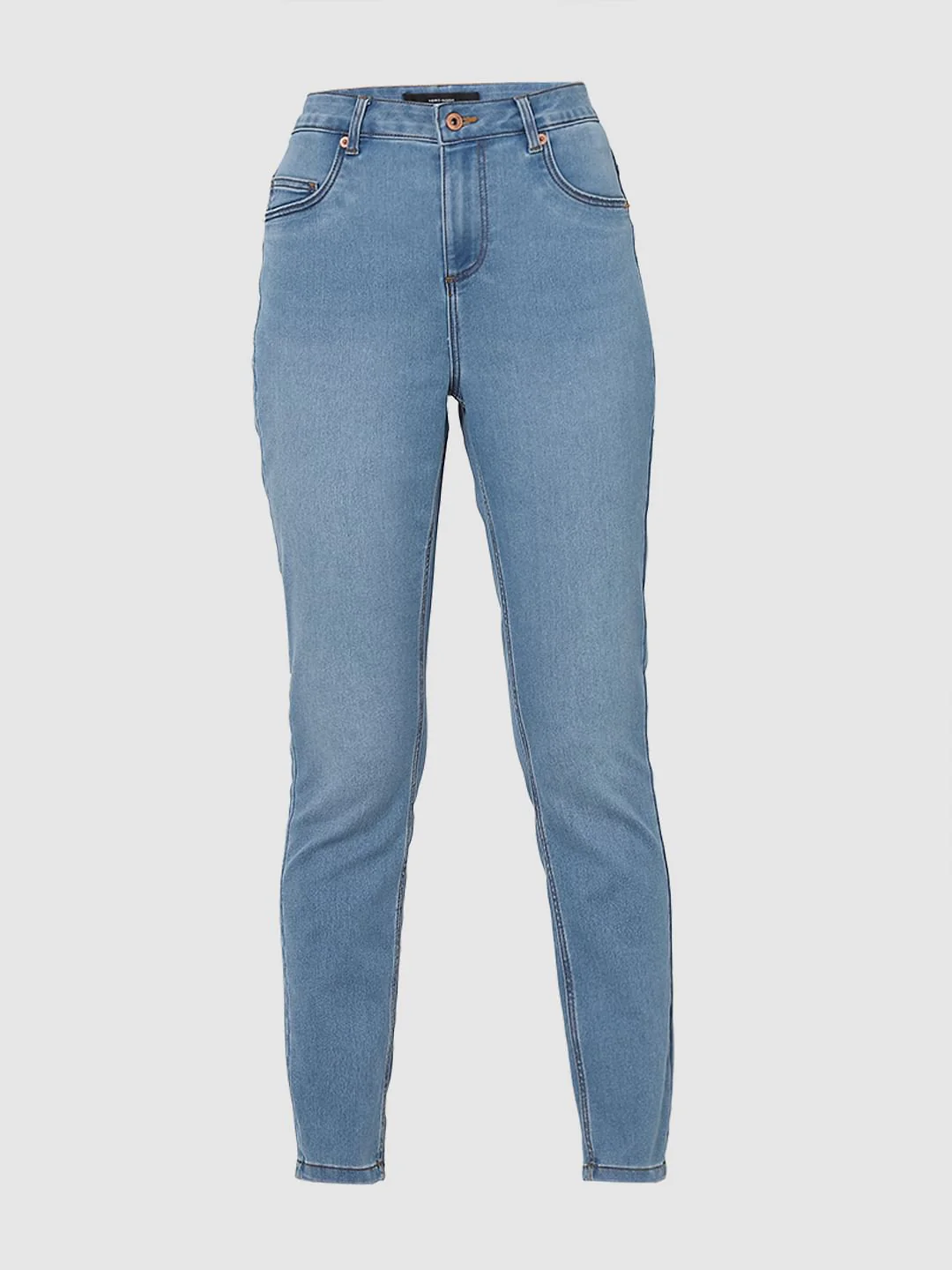 Light Blue High Rise Skinny Fit Jeans - Image 7