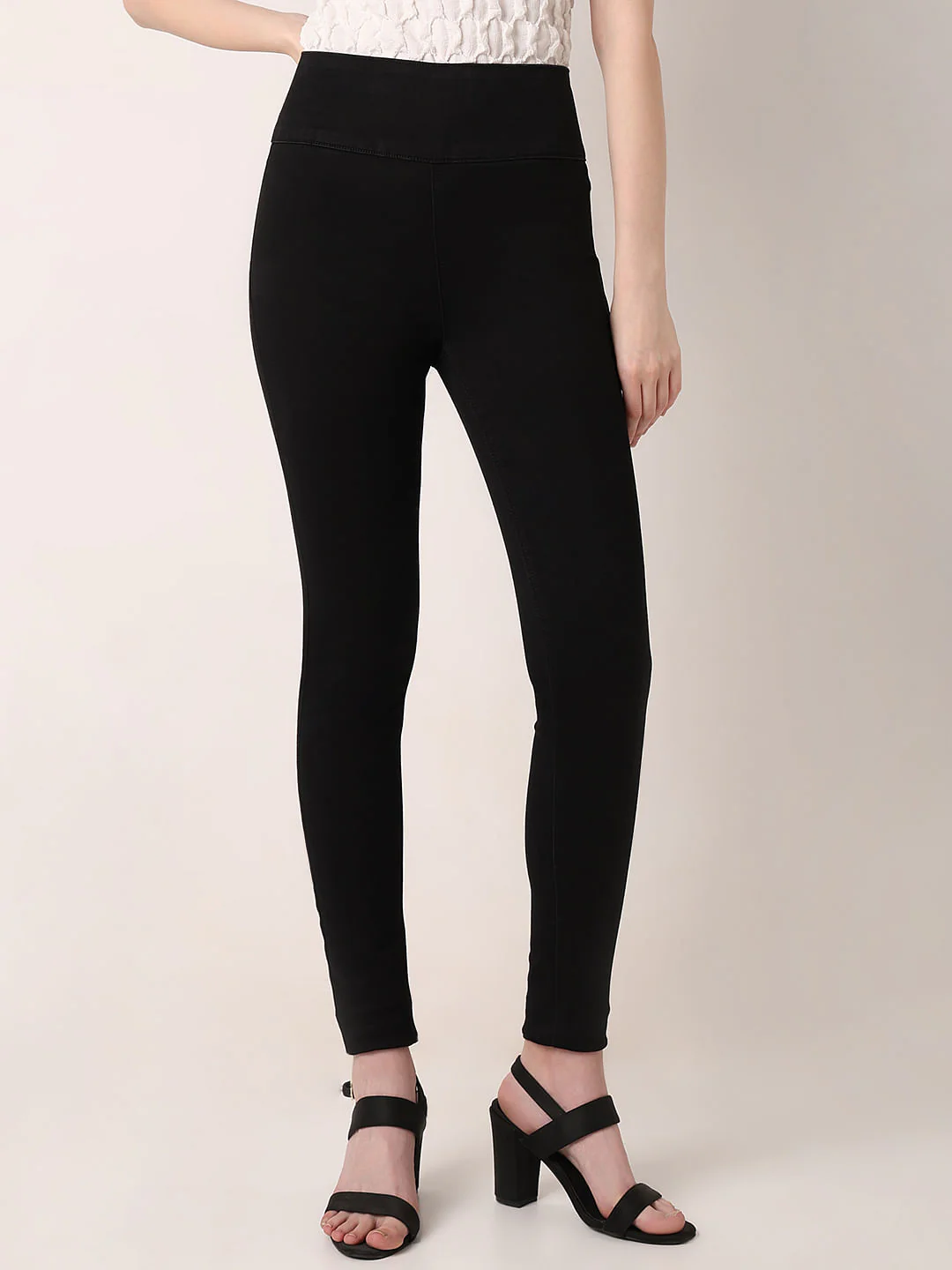 Black High Rise Jeggings - Image 2