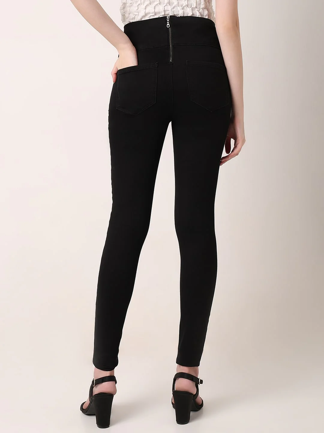 Black High Rise Jeggings - Image 4