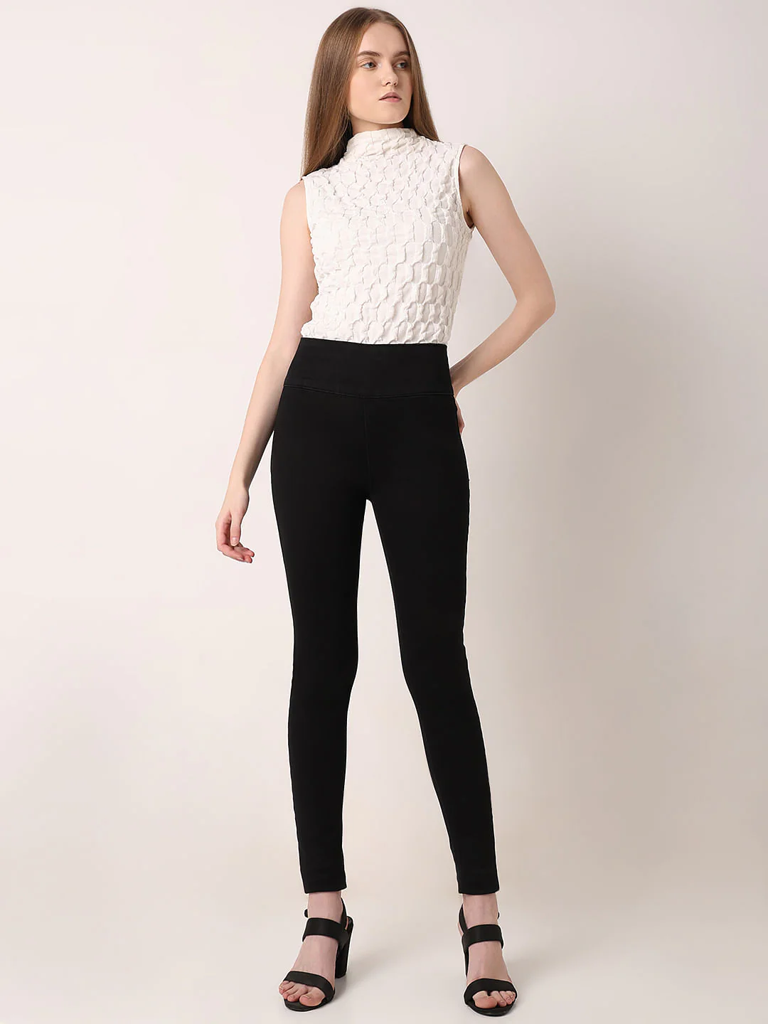 Black High Rise Jeggings - Image 5