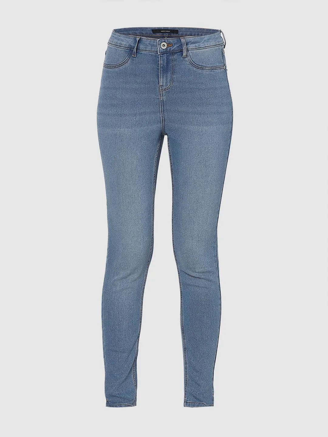 Blue Mid Rise Skinny Fit Jeggings - Image 7