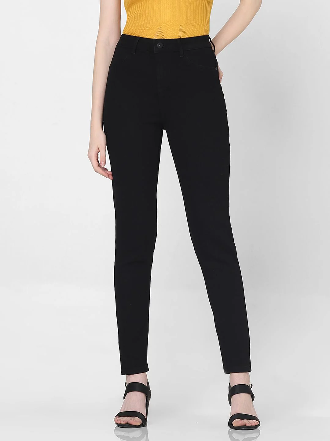 Black High Rise Skinny Jeggings - Image 2