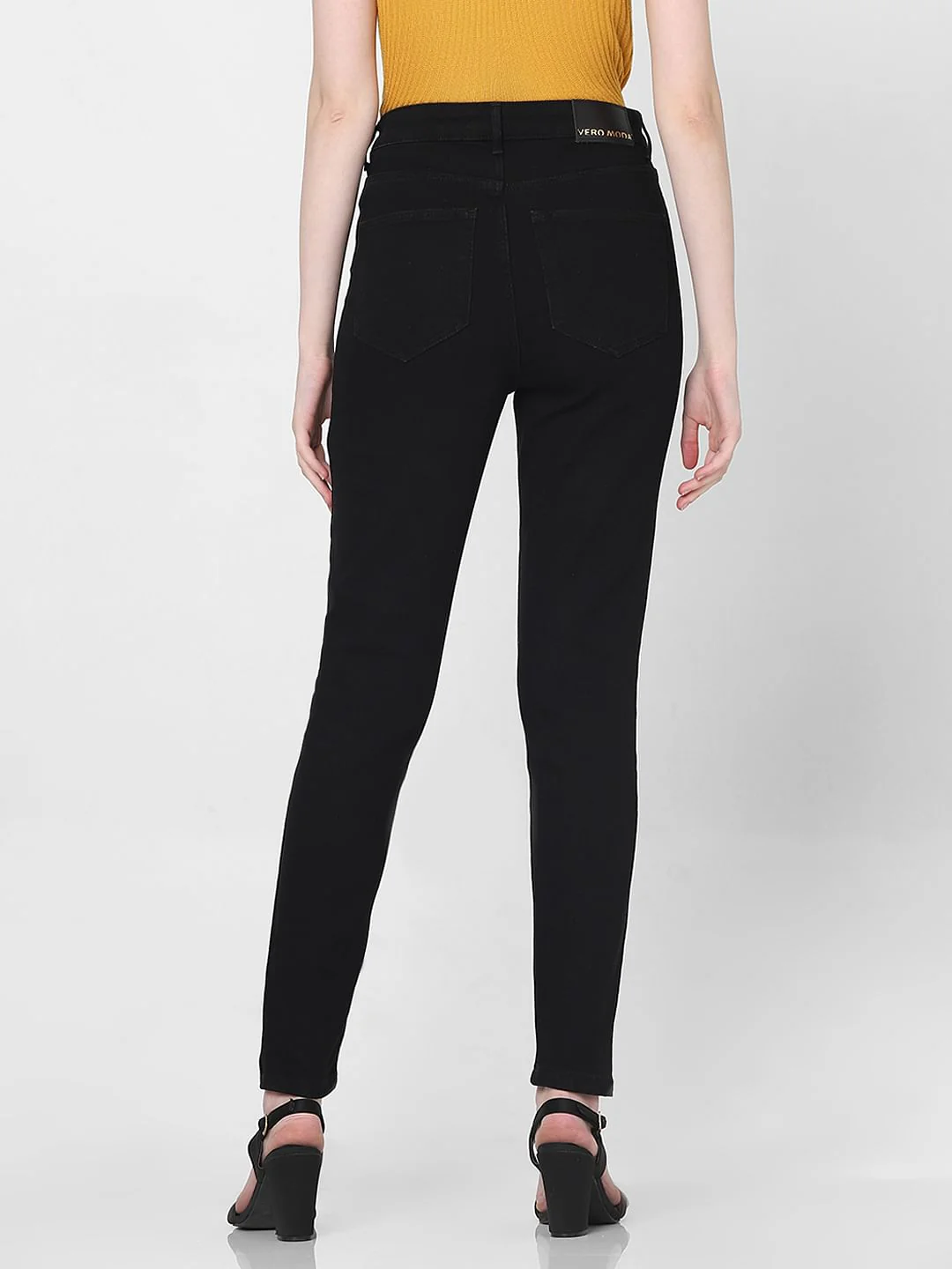 Black High Rise Skinny Jeggings - Image 4