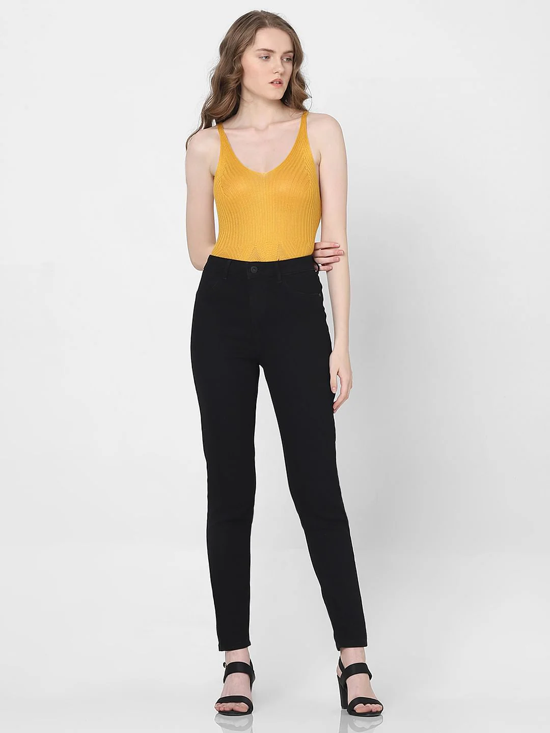 Black High Rise Skinny Jeggings - Image 5