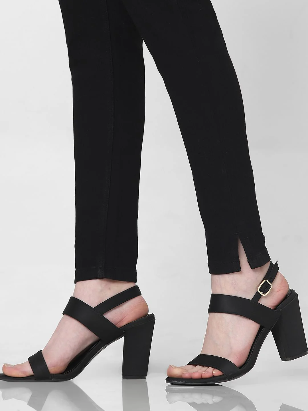 Black High Rise Skinny Jeggings - Image 8