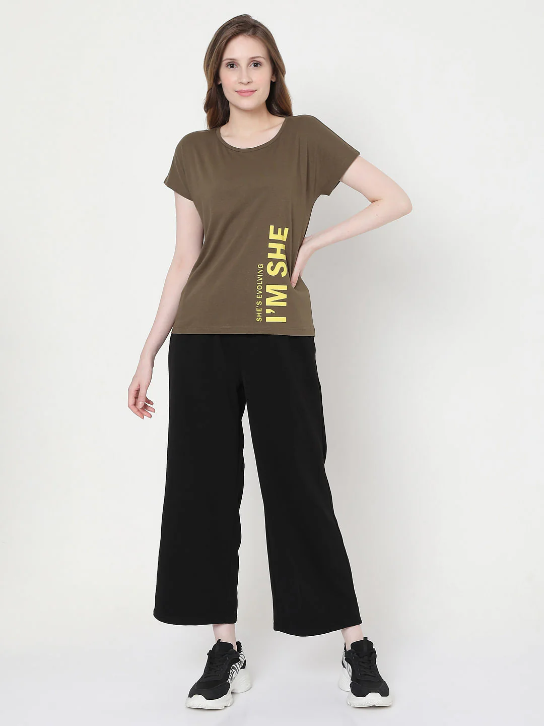 Green Slogan Print Lounge T-Shirt - Image 3
