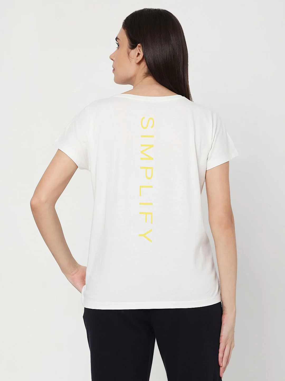 White Logo Print Lounge T-Shirt - Image 2