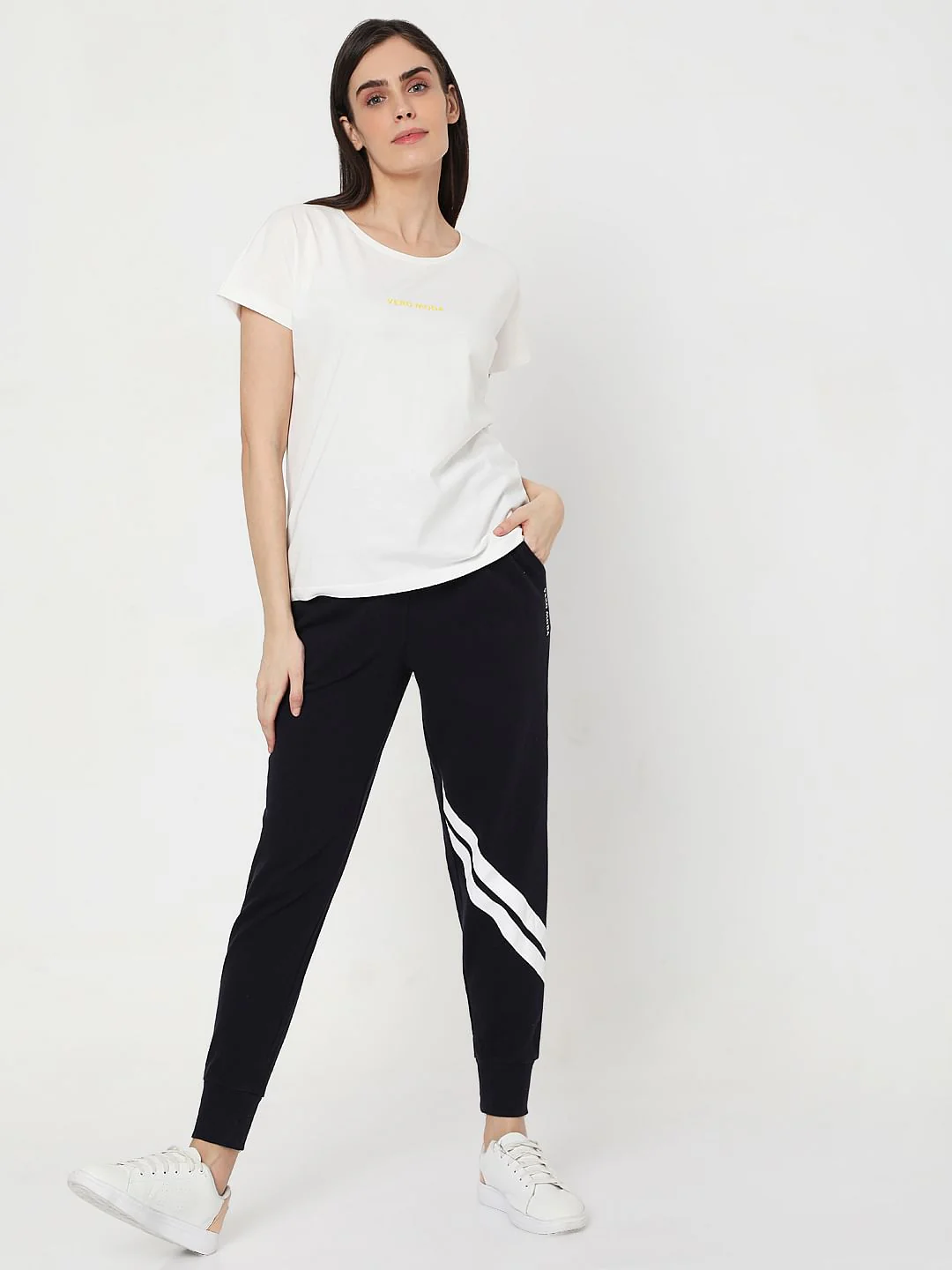 White Logo Print Lounge T-Shirt - Image 3