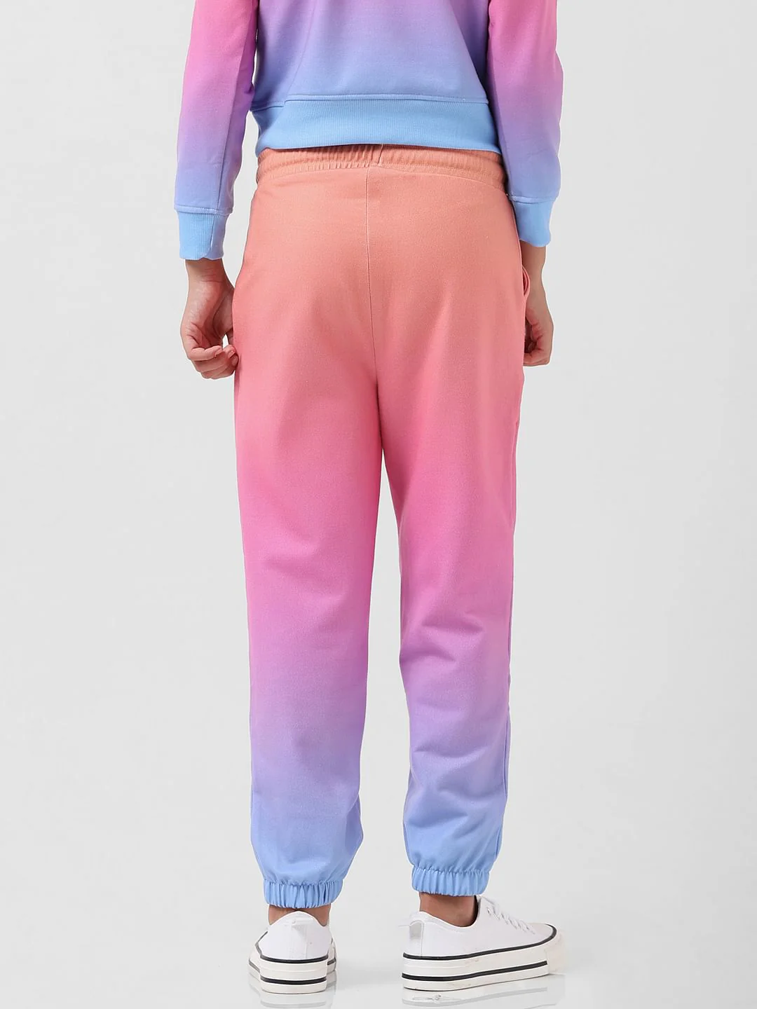 Girl Pink Mid Rise Ombre Sweatpants - Image 3