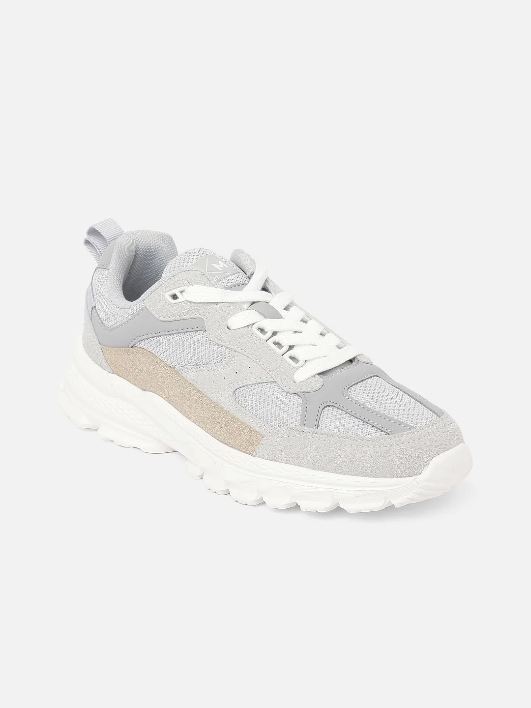 White Lace-Up Chunky Sneakers - Image 2