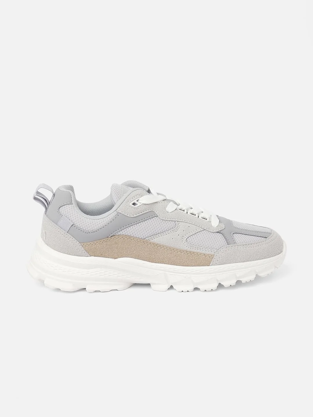 White Lace-Up Chunky Sneakers - Image 3