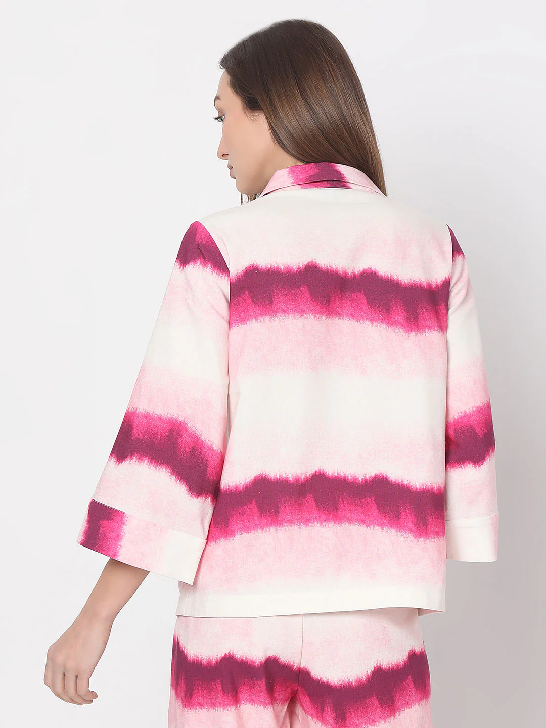 Magenta Tie & Dye Co-Ord Set Shirts - Image 4