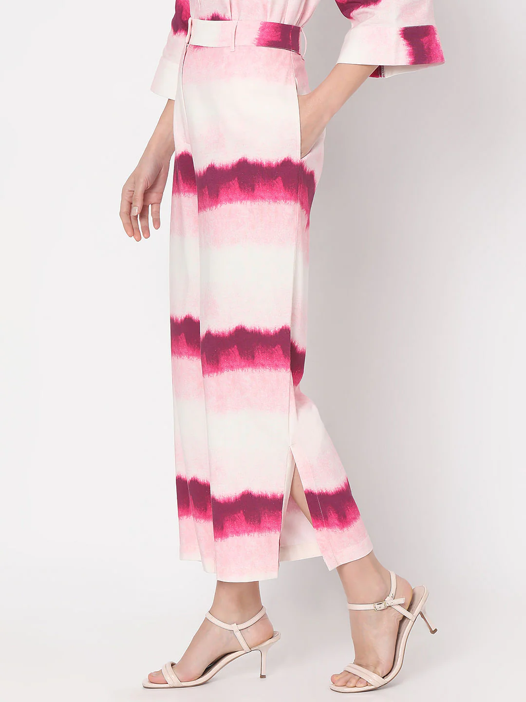 Pink High Rise Ombre Co-Ord Set Pants - Image 3