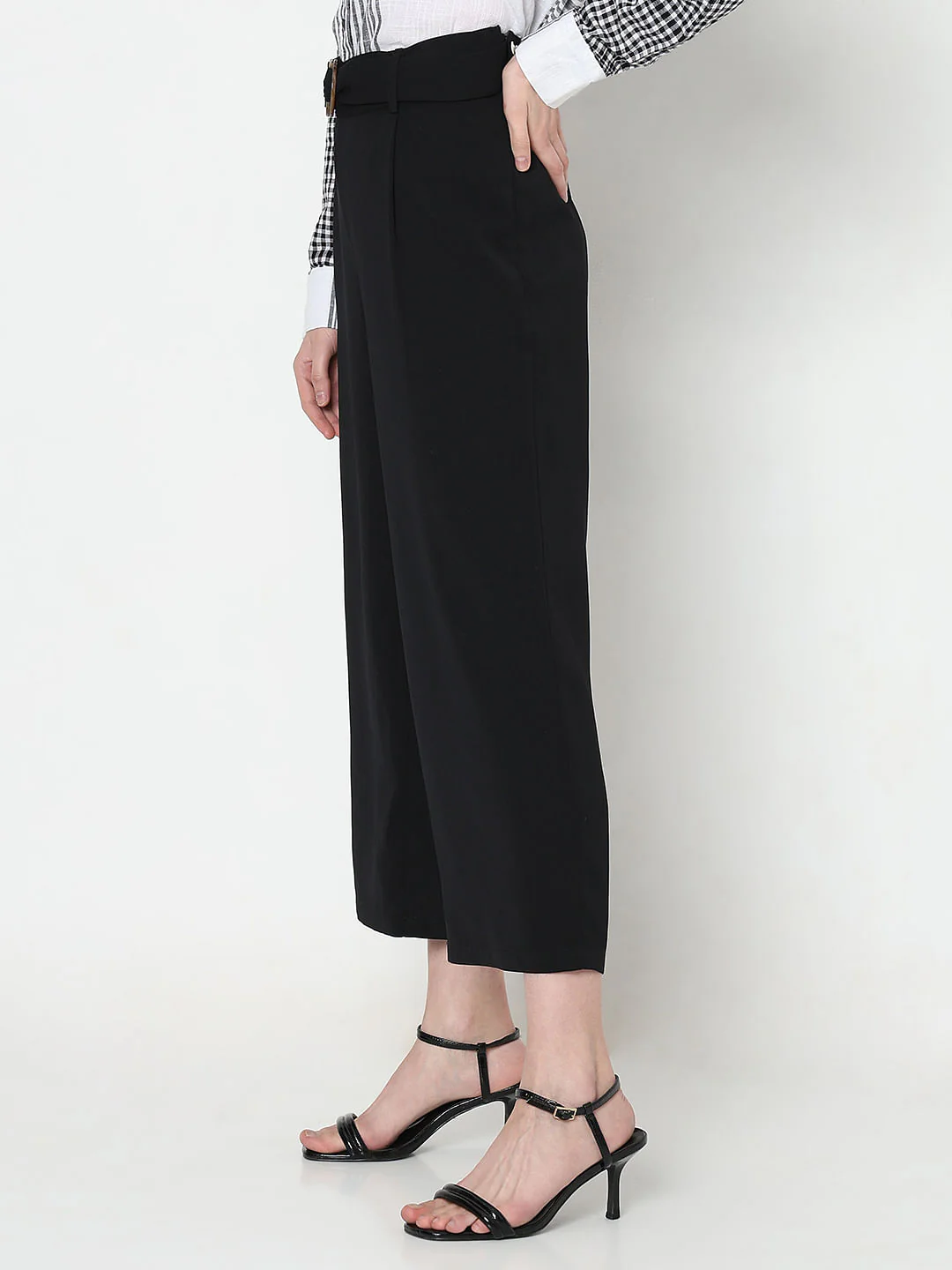 Black Wide Leg Pants - Image 3