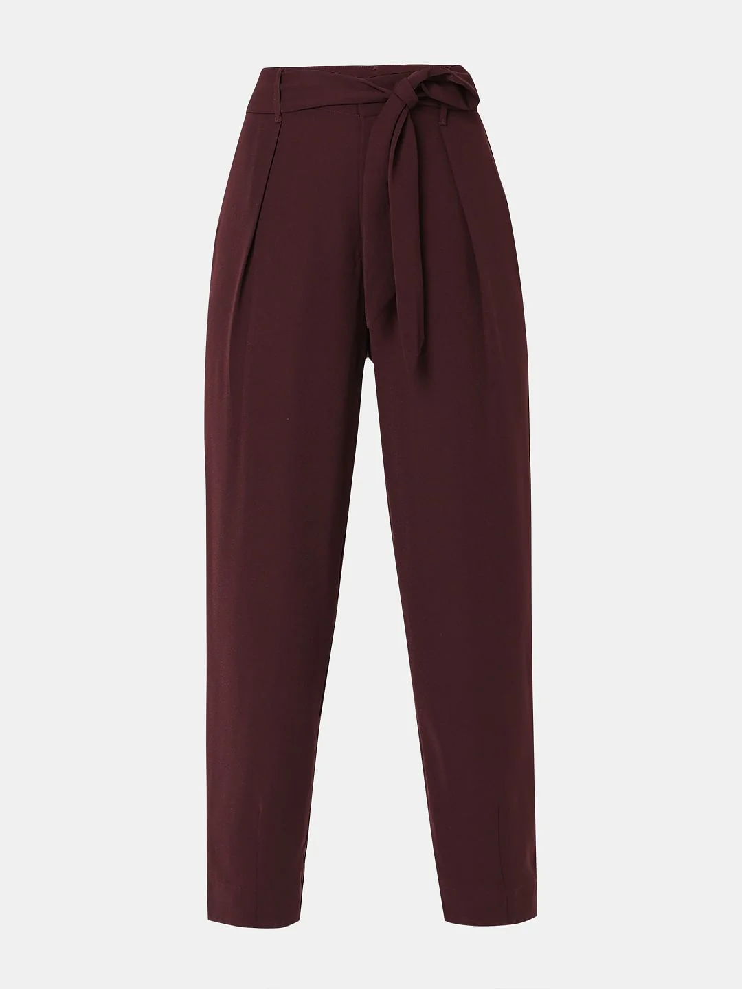 Maroon High Rise Pants - Image 7