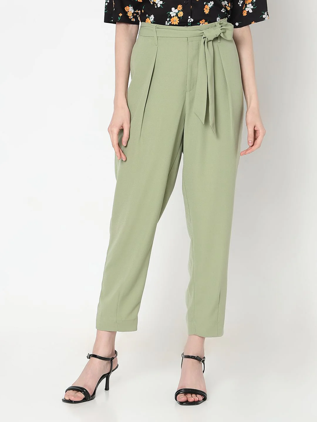 Green High Rise Pants - Image 2