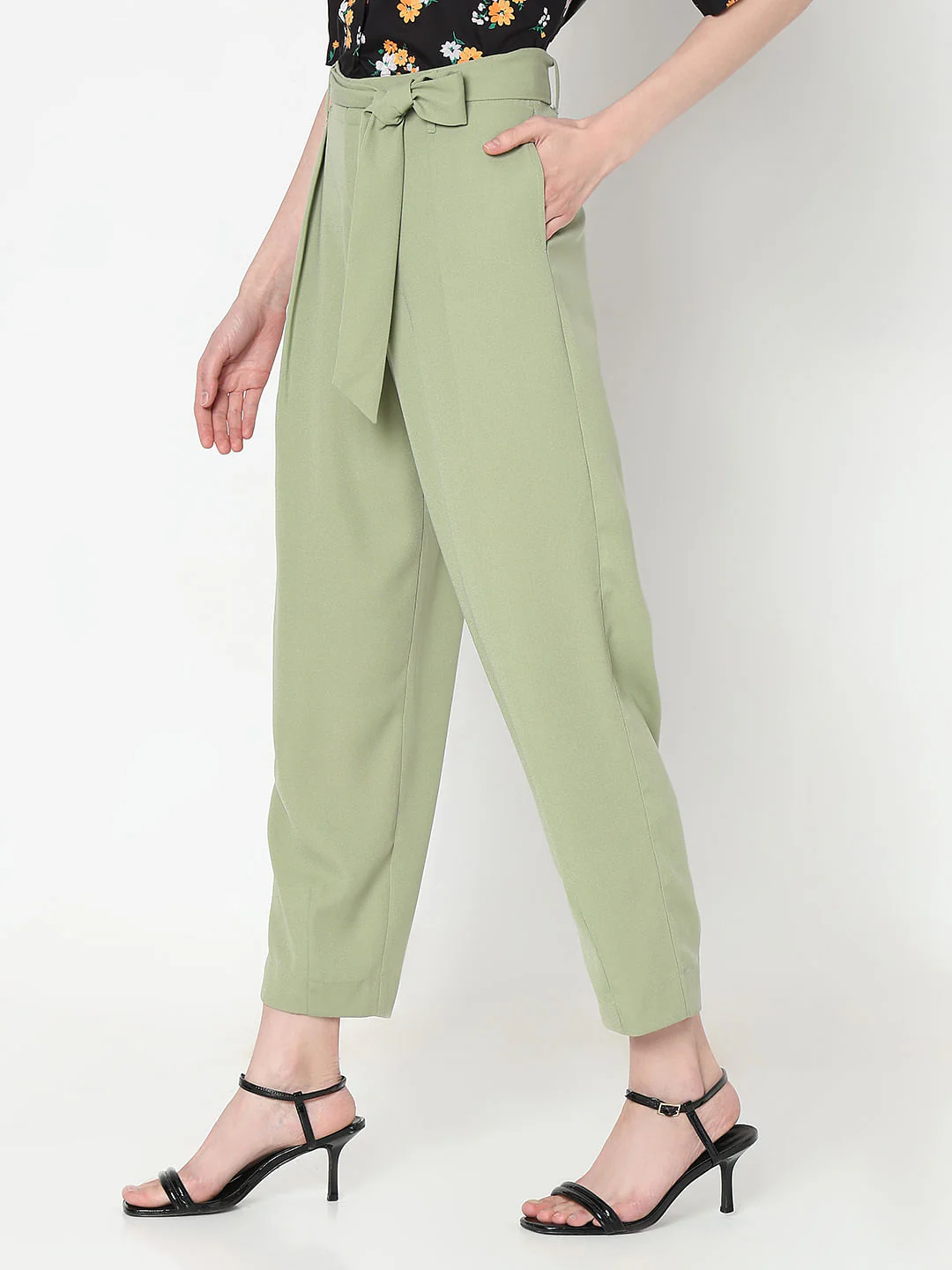 Green High Rise Pants - Image 3