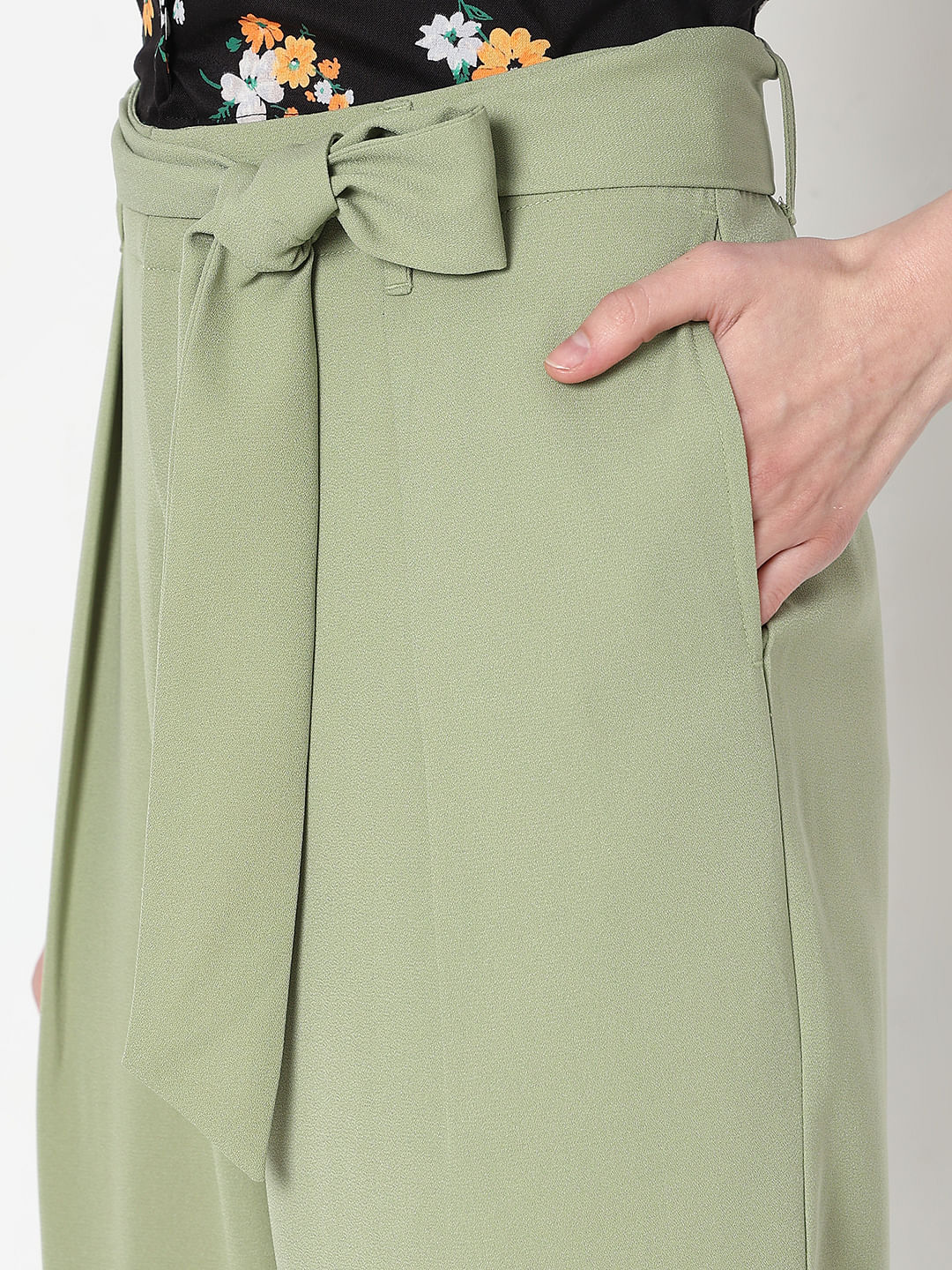 Green High Rise Pants - Image 8