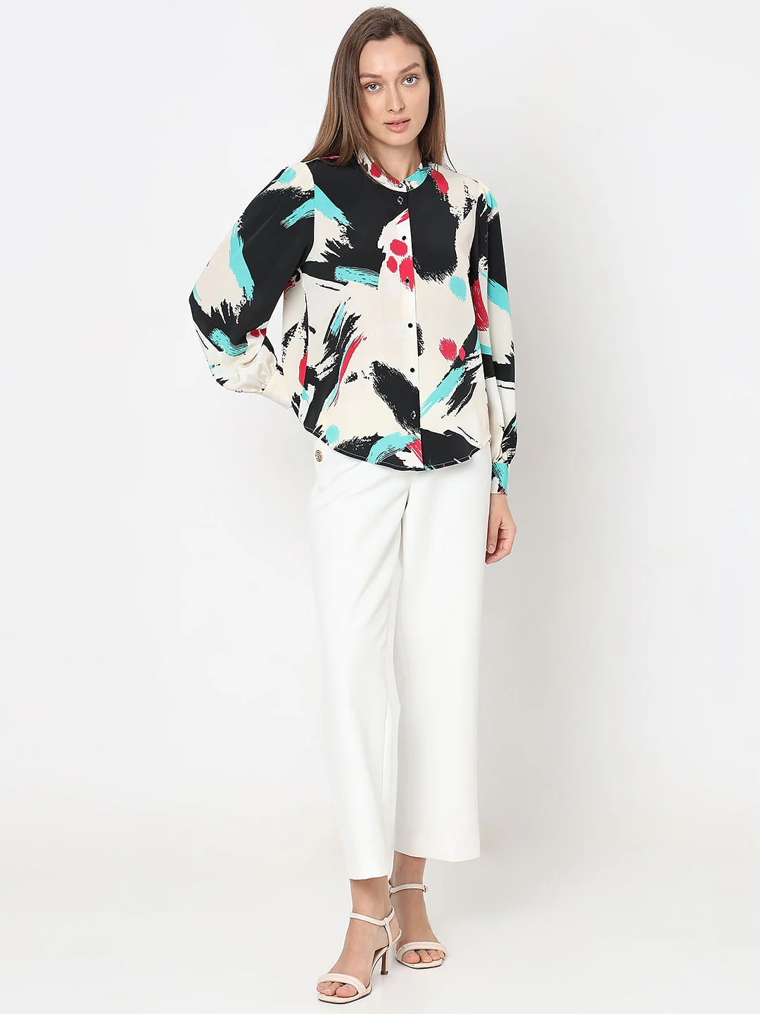 White Printed Shirt - Image 5