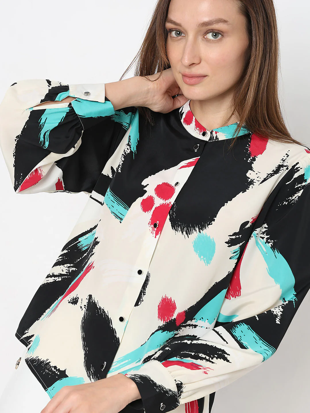 White Printed Shirt - Image 6
