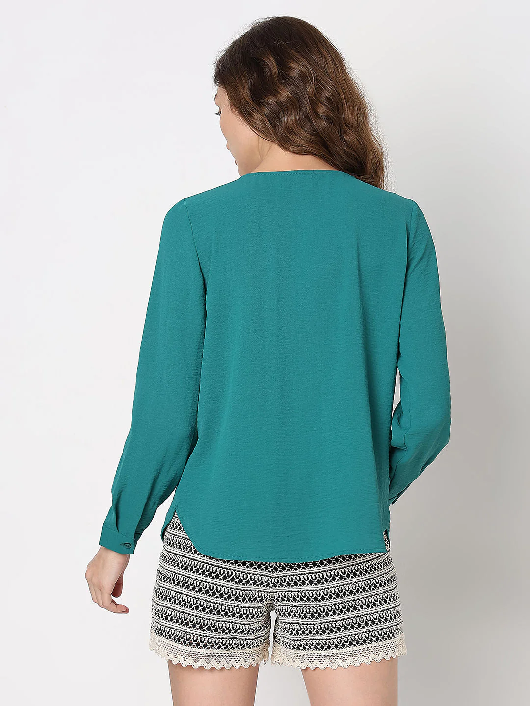 Green Front Button Top - Image 4