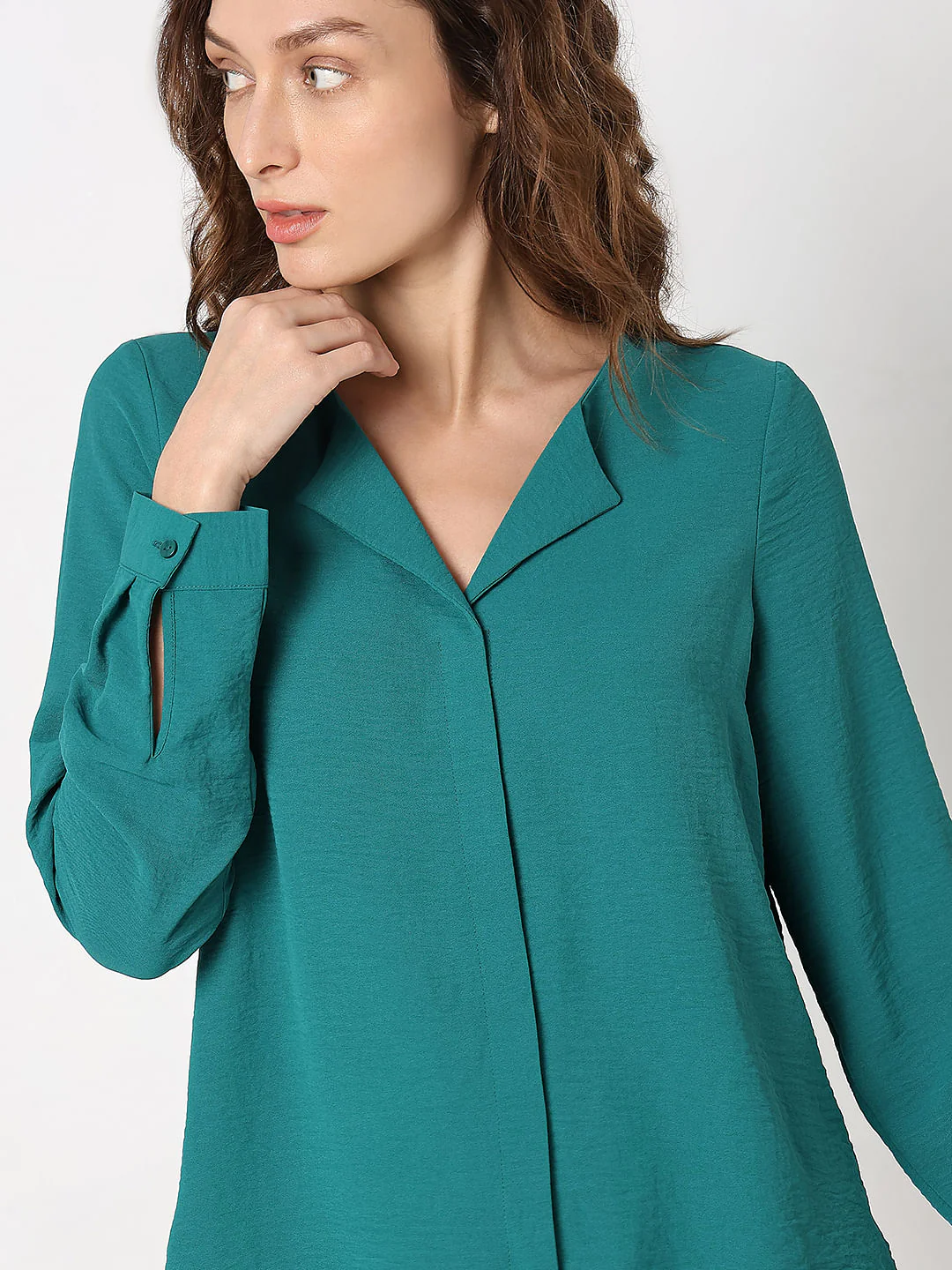 Green Front Button Top - Image 6