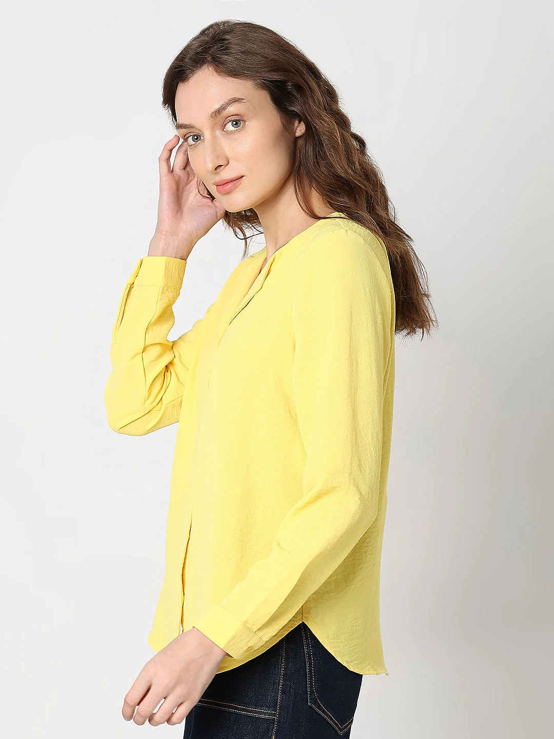 Yellow Front Button Top - Image 3