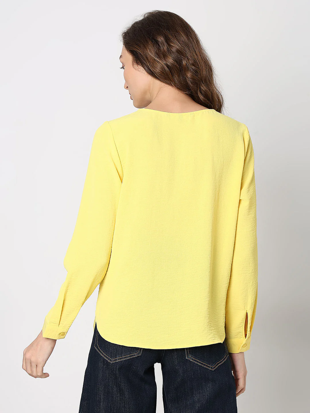 Yellow Front Button Top - Image 4