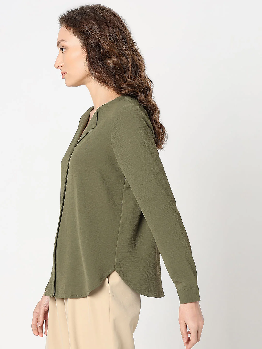 Green Front Button Top - Image 3