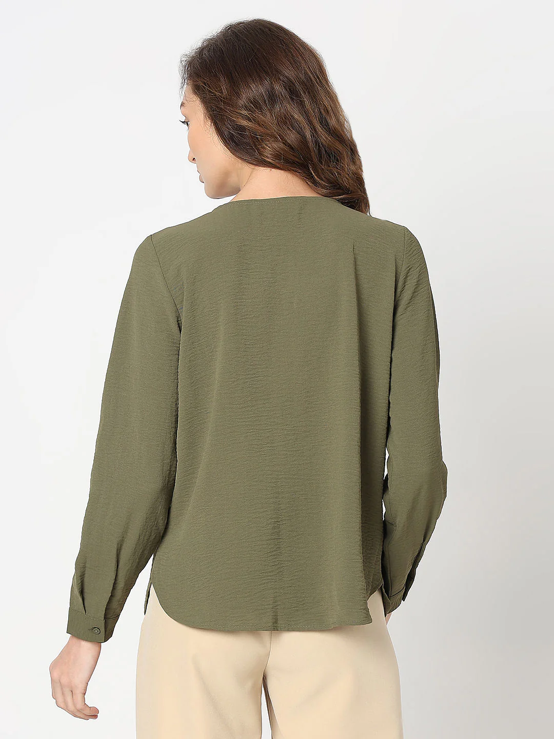 Green Front Button Top - Image 4