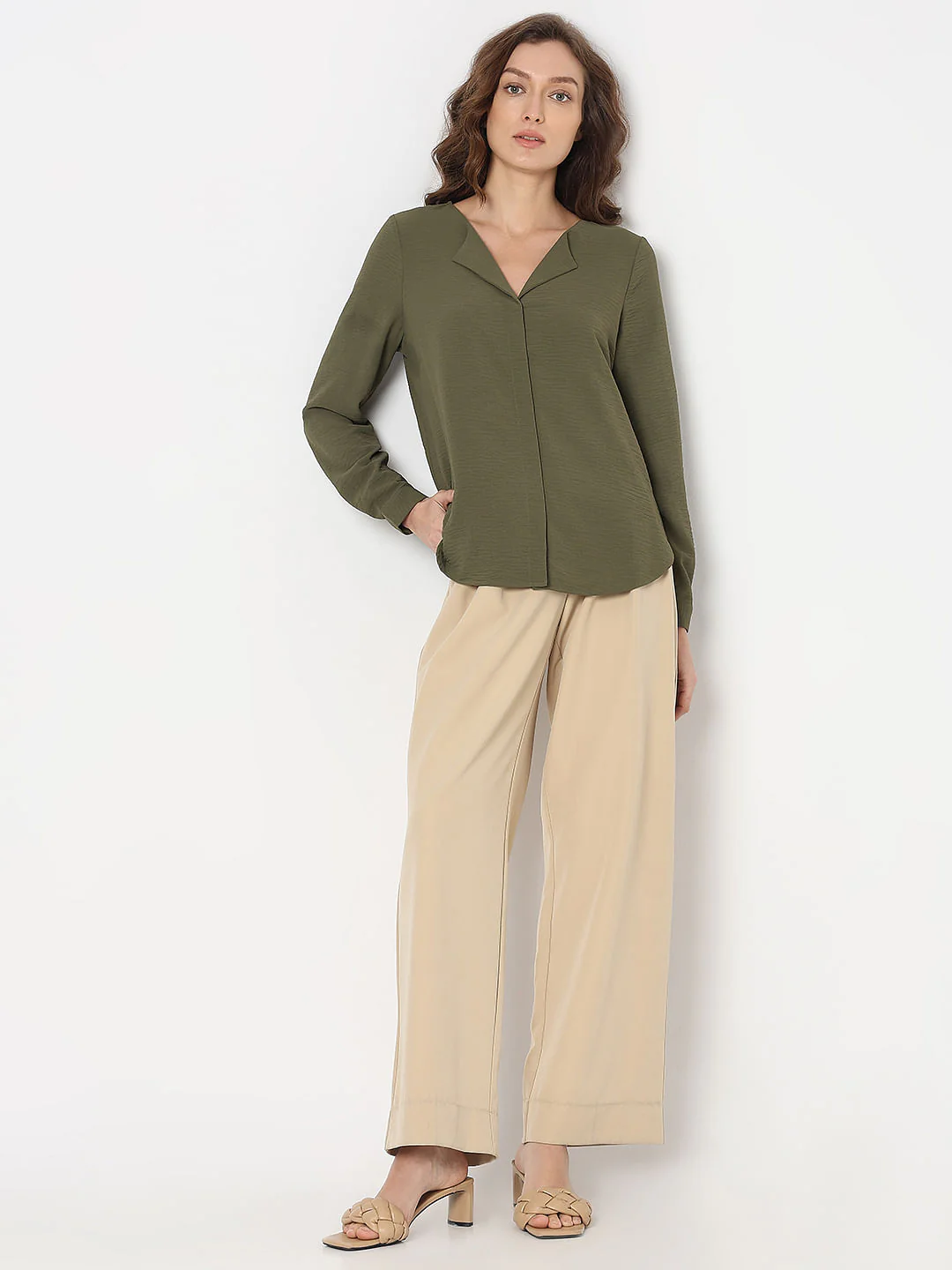 Green Front Button Top - Image 5