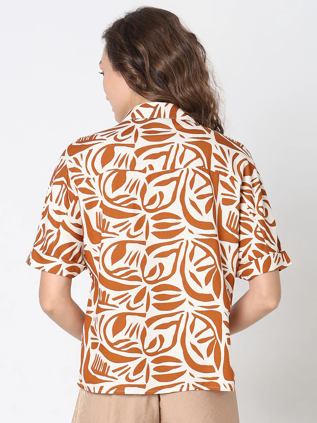 Beige Printed Shirt - Image 4